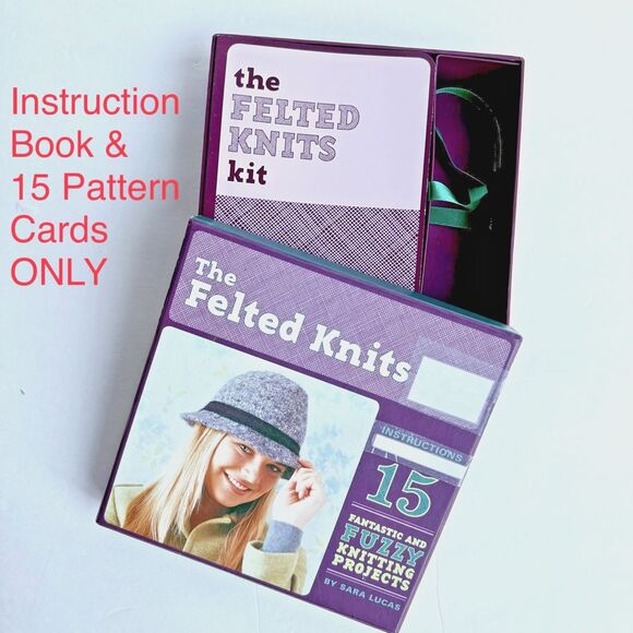 The Felted Knits Patterns 15 Pattern Cards & Instruction Book ONLY *READ* - Picture 2 of 4